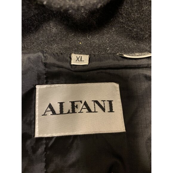 Alfani 100% Wool Full Zip Black Coat Jacket Size XL - Picture 4 of 9